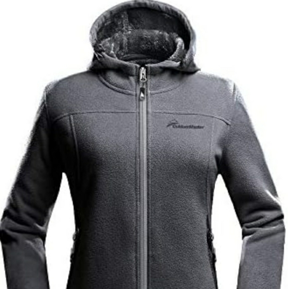 Outdoor Master Fleece Jacket With Hood & Multi-Pockets 100% Polyester - Picture 2 of 14